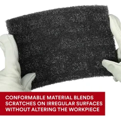 Hand Sanding Pad: Non-Woven, Silicon Carbide, Medium Grade, Gray