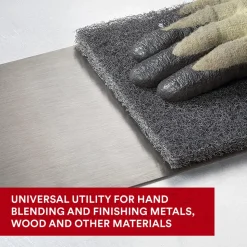 Hand Sanding Pad: Non-Woven, Silicon Carbide, Medium Grade, Gray