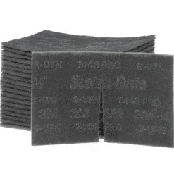 Hand Sanding Pad: Non-Woven, Silicon Carbide, Super Fine Grade, Gray