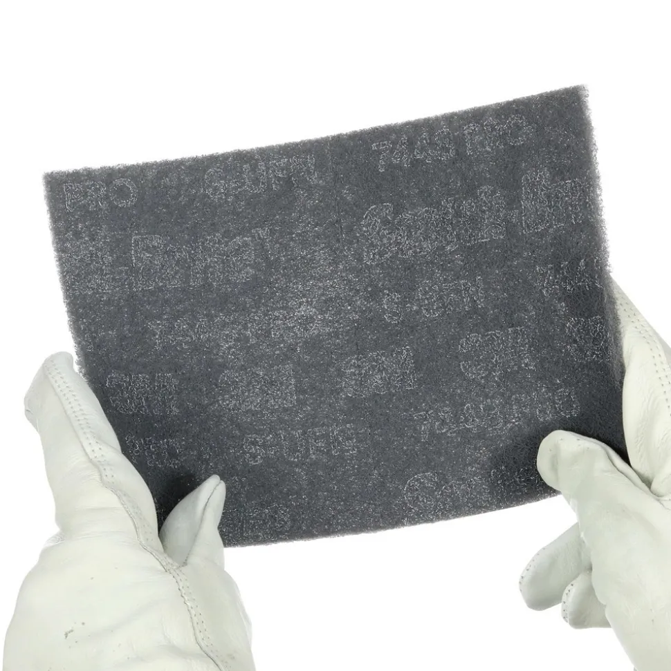 Hand Sanding Pad: Non-Woven, Silicon Carbide, Super Fine Grade, Gray