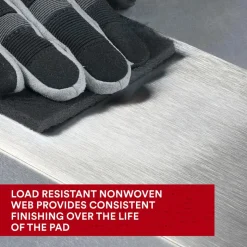 Hand Sanding Pad: Non-Woven, Silicon Carbide, Super Fine Grade, Gray
