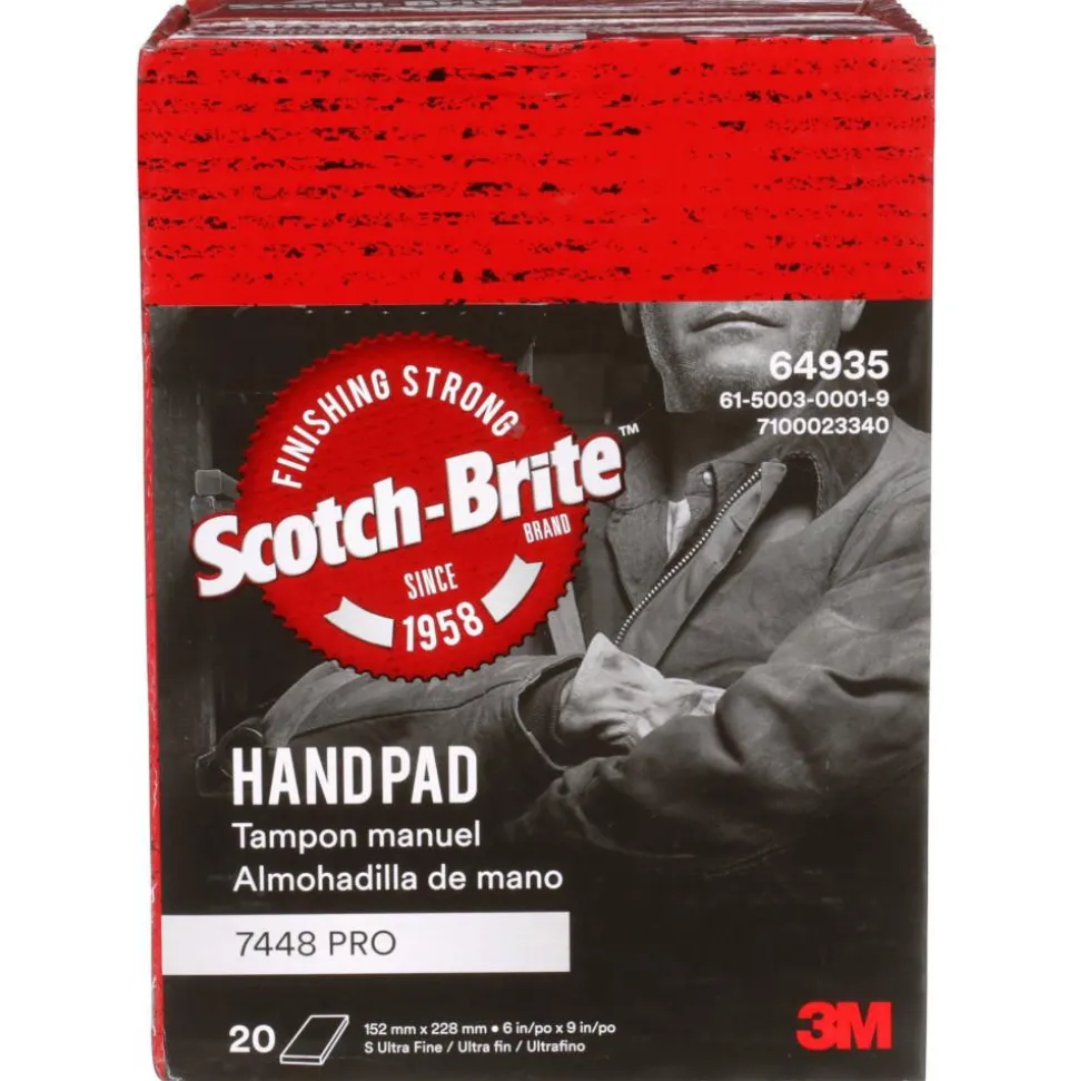 Hand Sanding Pad: Non-Woven, Silicon Carbide, Super Fine Grade, Gray