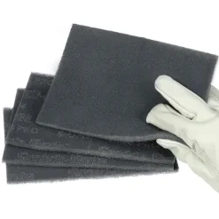 Hand Sanding Pad: Non-Woven, Silicon Carbide, Super Fine Grade, Gray