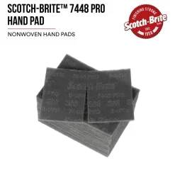 Hand Sanding Pad: Non-Woven, Silicon Carbide, Super Fine Grade, Gray
