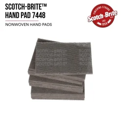 Hand Sanding Pad: Non-Woven, Silicon Carbide, Super Fine Grade, Gray
