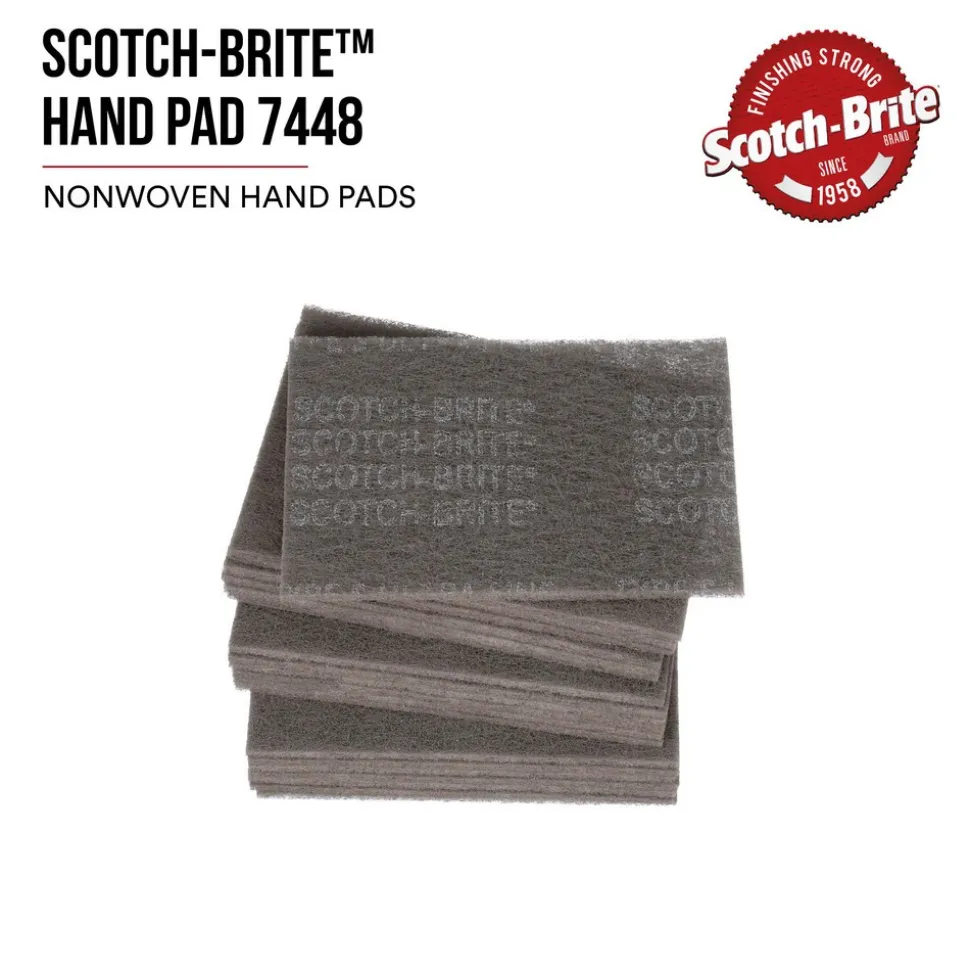 Hand Sanding Pad: Non-Woven, Silicon Carbide, Super Fine Grade, Gray