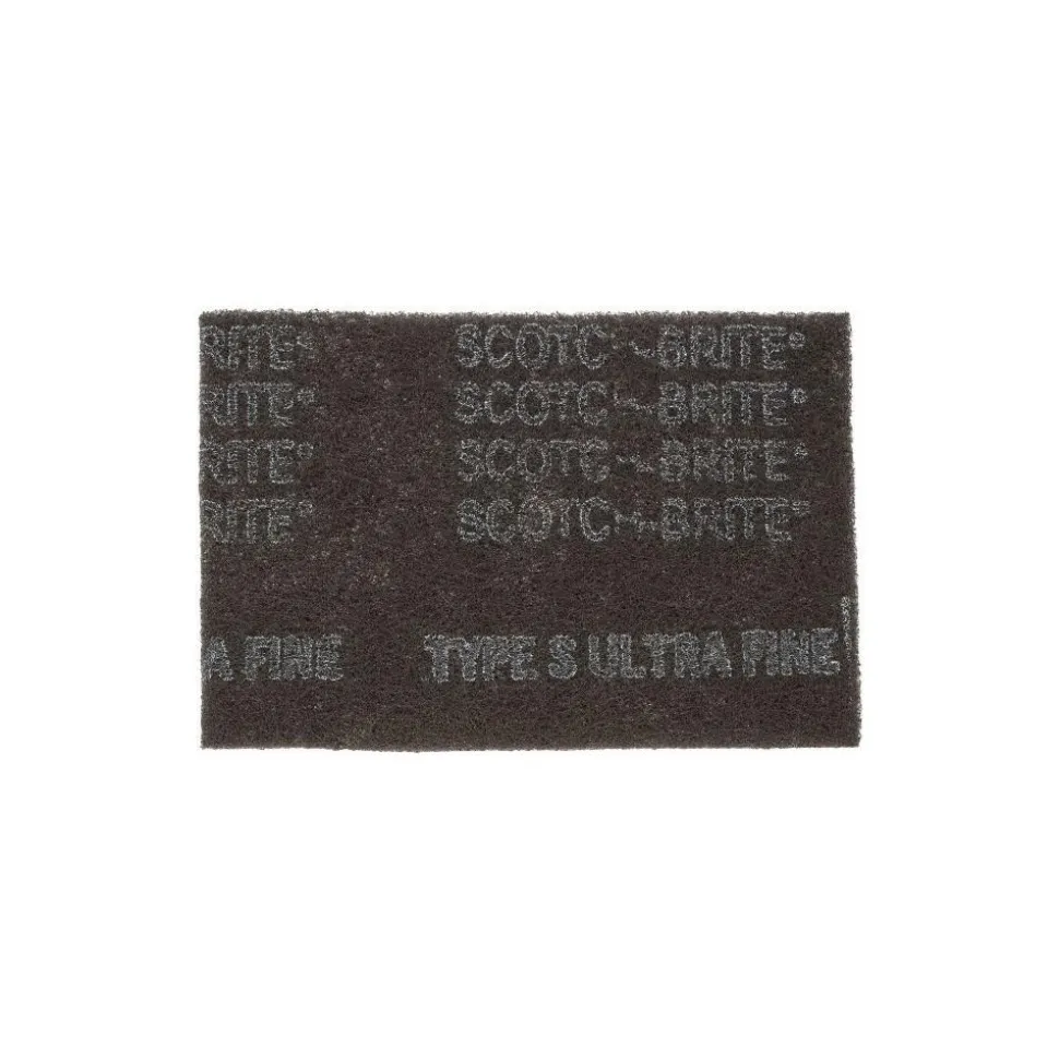 Hand Sanding Pad: Non-Woven, Silicon Carbide, Super Fine Grade, Gray