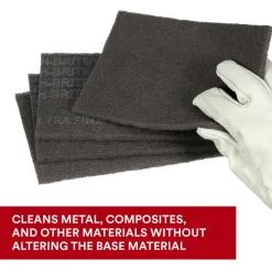 Hand Sanding Pad: Non-Woven, Silicon Carbide, Super Fine Grade, Gray