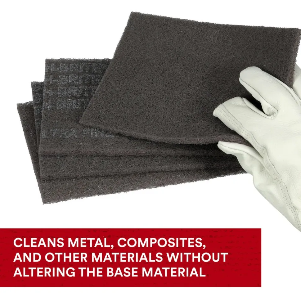 Hand Sanding Pad: Non-Woven, Silicon Carbide, Super Fine Grade, Gray