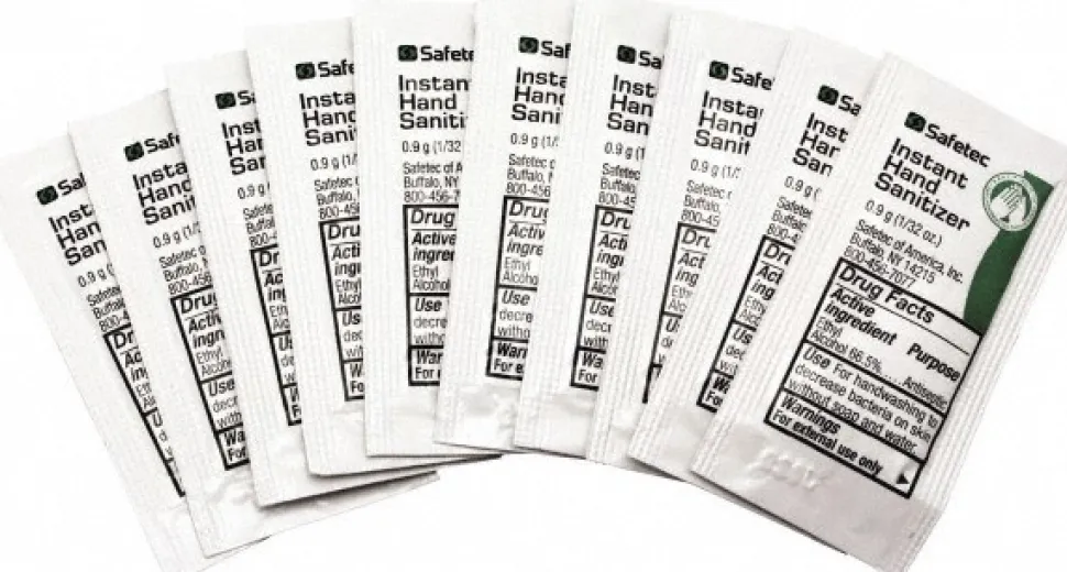 Hand Sanitizer: Gel, 1.68 mL Packet, Contains Alcohol