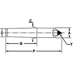 1.231" Head Dia, Carbide-Tipped Steel Standard Point Solid Dead Center