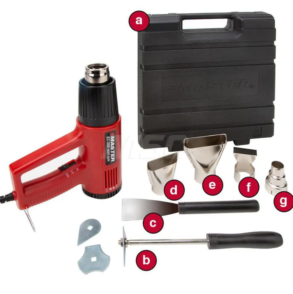 Heat Gun: 110 to 930 °F, 5 & 9 CFM