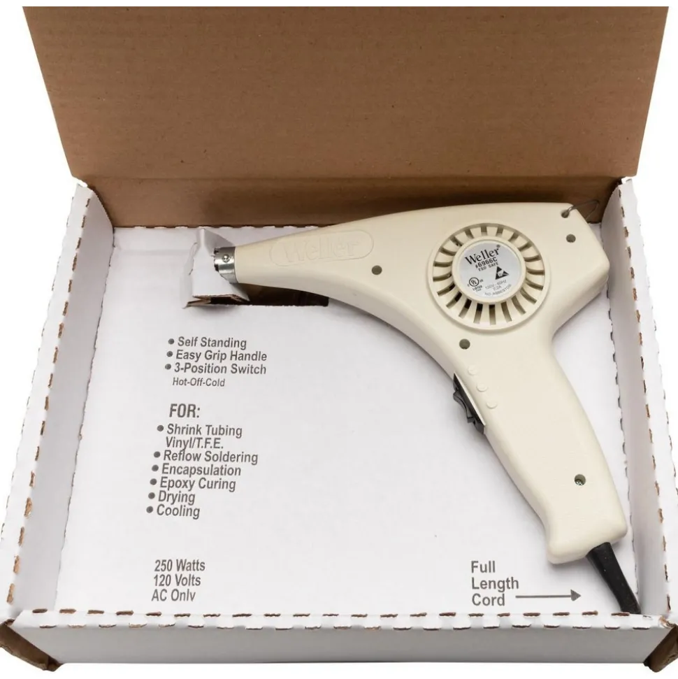 Heat Gun: 750 to 800 °F, 10.6 17.6 & 3.6 CFM