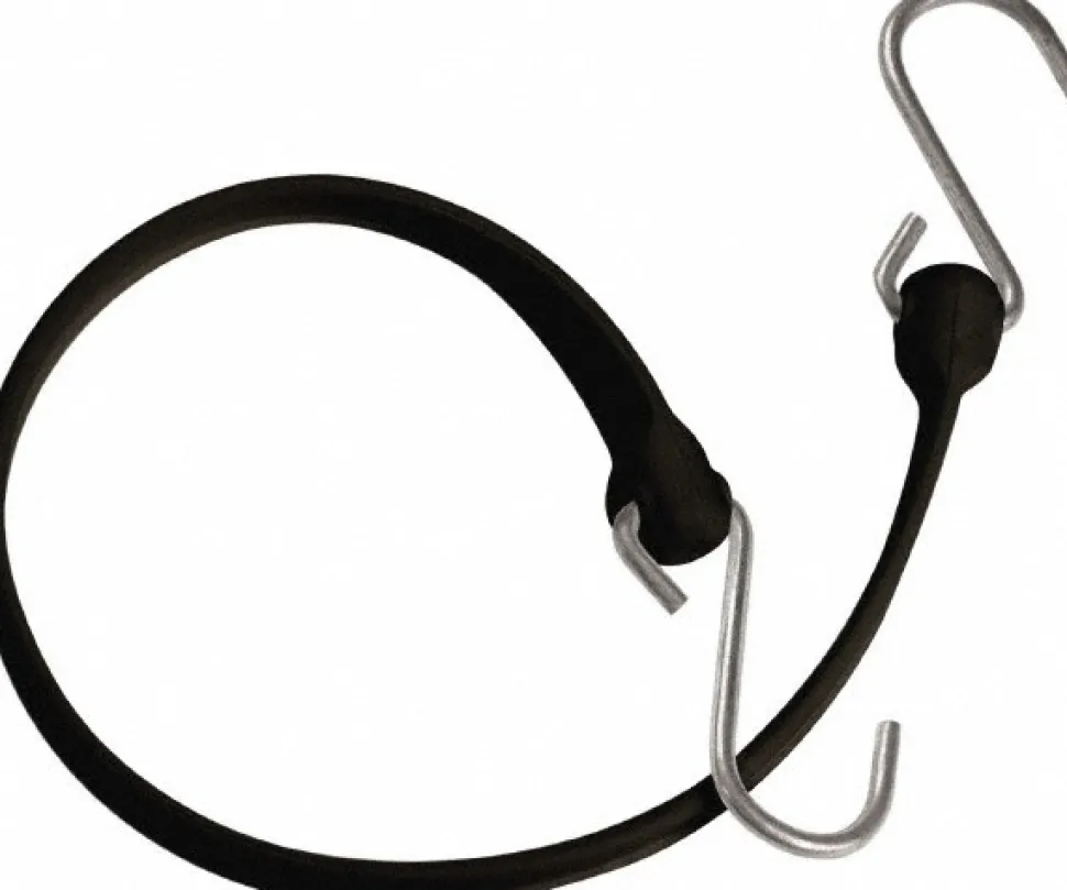 Heavy-Duty Bungee Strap Tie Down: Triangulated Galvanized S Hook, Non-Load Rated