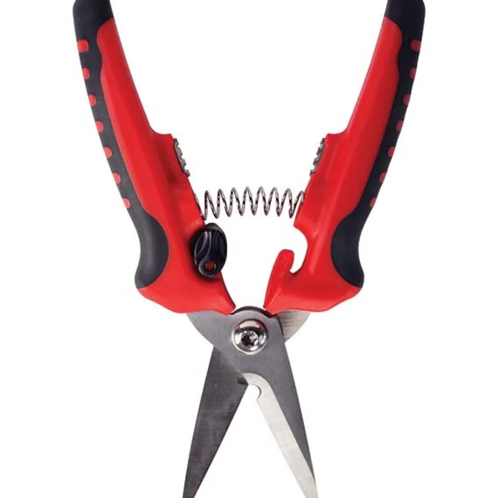 Heavy-Duty Scissors: 8" OAL, 1/4" LOC, Carbon Steel Blades