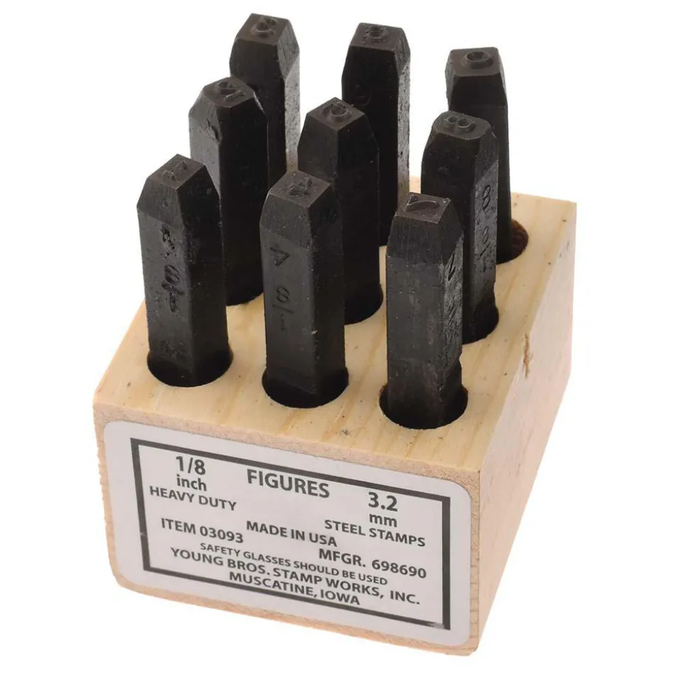 Heavy-Duty Stamp Set: 1/8" Character, 9 pc