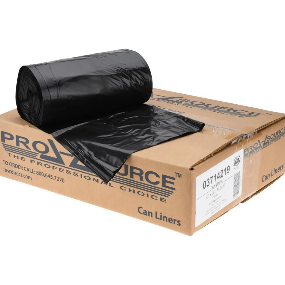 Heavy Duty Trash Bags: 30.000 gal, 1.35 mil, Pack of 100