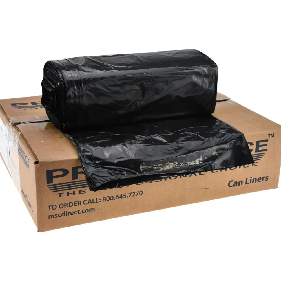 Heavy Duty Trash Bags: 60.000 gal, 1 mil, Pack of 100