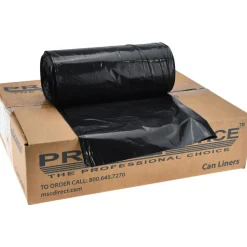 Heavy Duty Trash Bags: 33.000 gal, 1.25 mil, Pack of 100