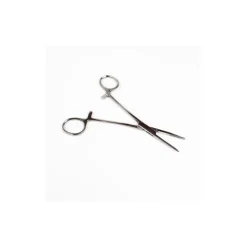 Hemostat Tweezer: All Purpose, Stainless Steel, Straight Tip, 5-1/2" OAL