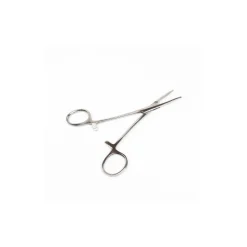 Hemostat Tweezer: All Purpose, Stainless Steel, Straight Tip, 5-1/2" OAL