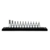 Hex Bit Socket Set: 3/8" Drive, 12 Pc, 1/16 to 3/8" Hex