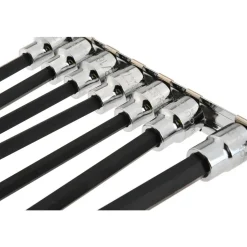Hex Bit Socket Set: 3/8" Drive, 7 Pc, 1/8 to 3/8" Hex