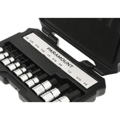 Hex Bit Socket Set: 3/8 & 1/2" Drive, 10 Pc, 1/8 to 5/8" Hex