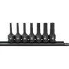 Hex Bit Socket Set: 3/8" Drive, 7 Pc, 3/16 to 1/2" Hex