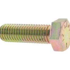 Hex Head Cap Screw: 5/8-11, 2" Length Under Head, Grade 8 Steel, Yellow Zinc Dichromate Finish