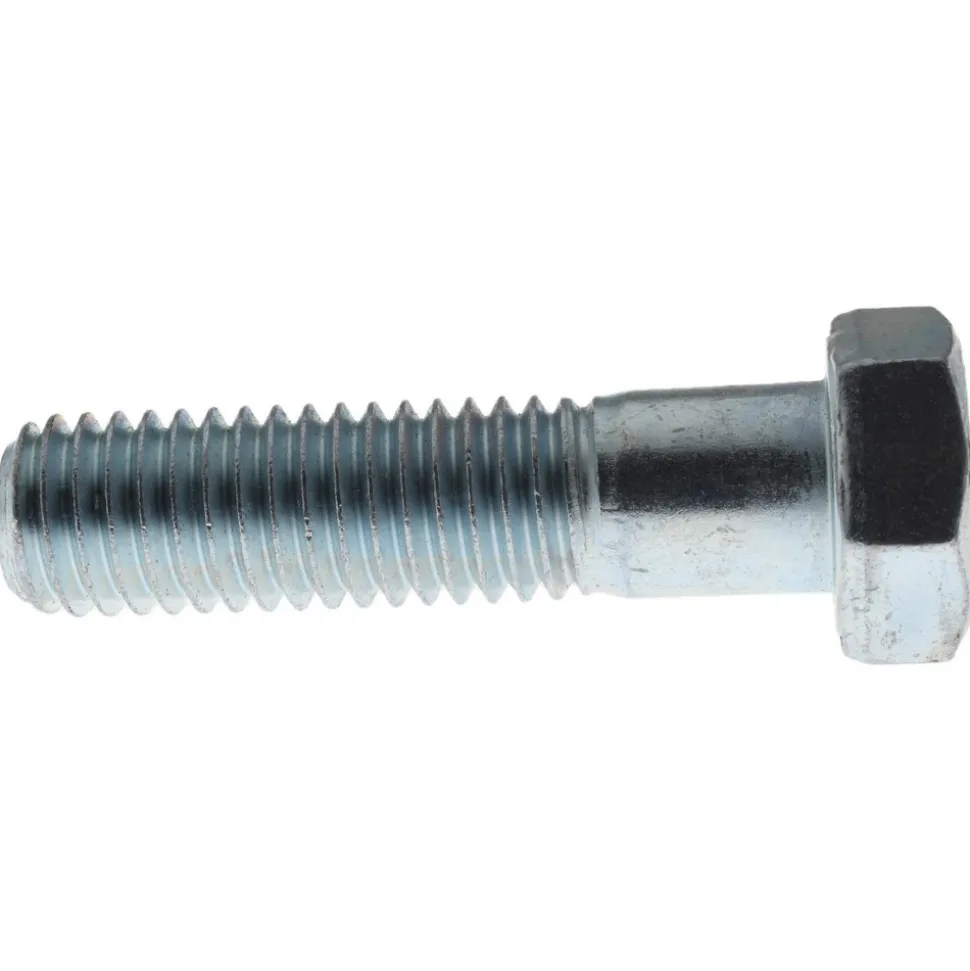 Hex Head Cap Screw: 1/2-13, 2" Length Under Head, Grade 5 Steel, Zinc Finish