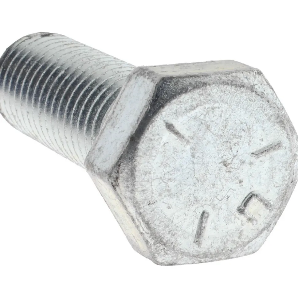 Hex Head Cap Screw: 5/8-11, 2" Length Under Head, Grade 5 Steel, Zinc Finish