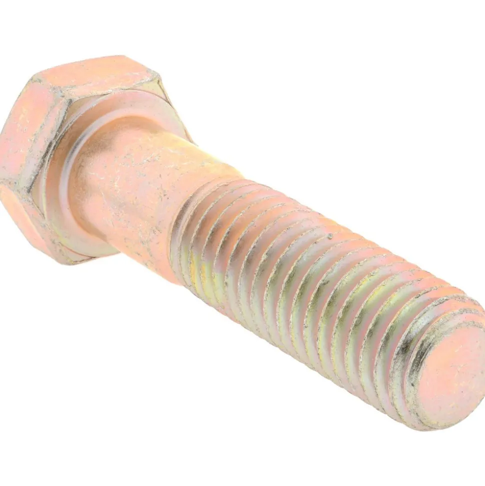 Hex Head Cap Screw: 5/8-11, 2-1/2" Length Under Head, Grade 8 Steel, Yellow Zinc Dichromate Finish