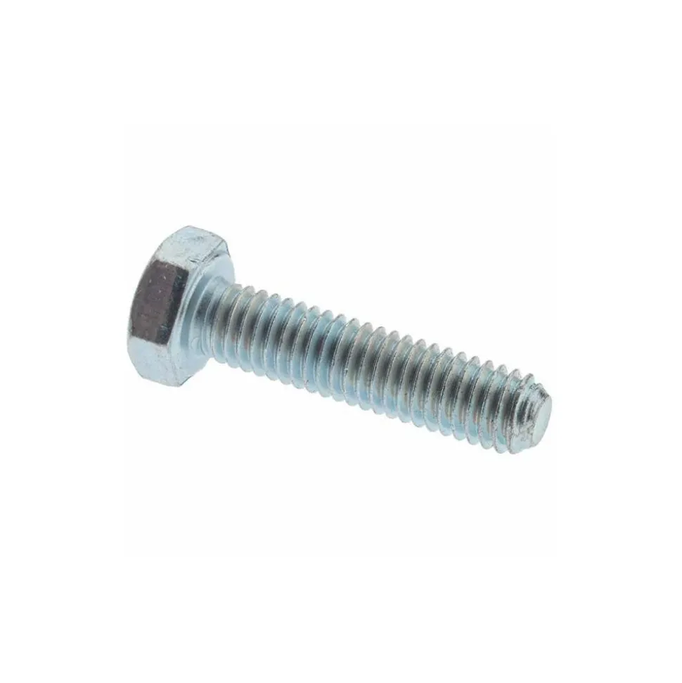 Hex Head Cap Screw: M6x1, 25.00 mm Length Under Head, Grade 10.9 Steel, Zinc Finish