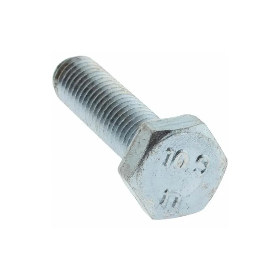 Hex Head Cap Screw: M6x1, 25.00 mm Length Under Head, Grade 10.9 Steel, Zinc Finish