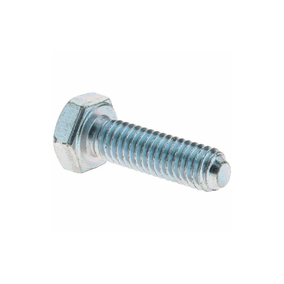 Hex Head Cap Screw: M6x1, 20.00 mm Length Under Head, Grade 10.9 Steel, Zinc Finish