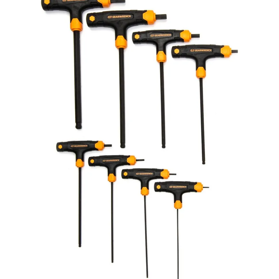 Hex Key Sets: Tool Type: Hex; Handle Type: T-Handle; Measurement Type: Metric