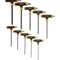 Hex Key Sets: Tool Type: Hex; Handle Type: T-Handle; Measurement Type: SAE