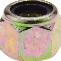 Hex Lock Nut: Insert Lock, Nylon Insert, 5/8-11, Grade 8 Steel, Yellow Zinc Dichromate Finish