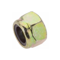 Hex Lock Nut: Insert Lock, Nylon Insert, 7/16-14, Grade 8 Steel, Yellow Zinc Dichromate Finish