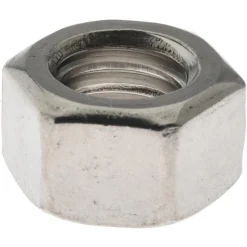 Hex Nut: 3/8-16, Grade 316 Stainless Steel, Bright/Uncoated Finish