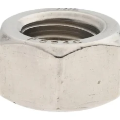 Hex Nut: 5/8-11, Grade 18-8 Stainless Steel, Bright/Uncoated Finish