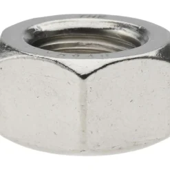 Hex Nut: 3/4-10, Grade 18-8 Stainless Steel, Bright/Uncoated Finish