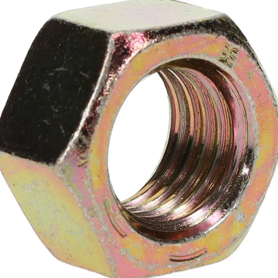 Hex Nut: 3/4-10, Grade 8 Steel, Yellow Zinc Dichromate Finish