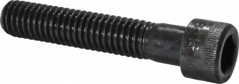 Hex Socket Cap Screw: 3/8-16, 2" Length Under Head, Alloy Steel, Black Oxide Finish