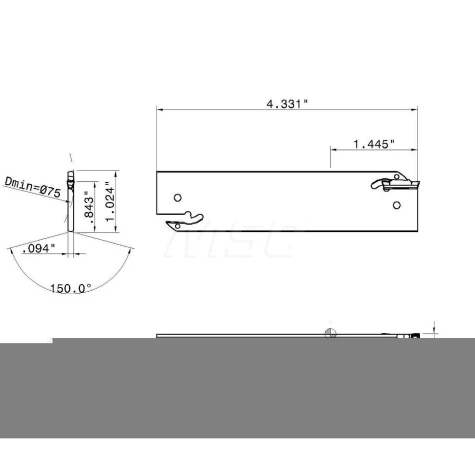 HGFH Double End Neutral Indexable Cutoff Blade