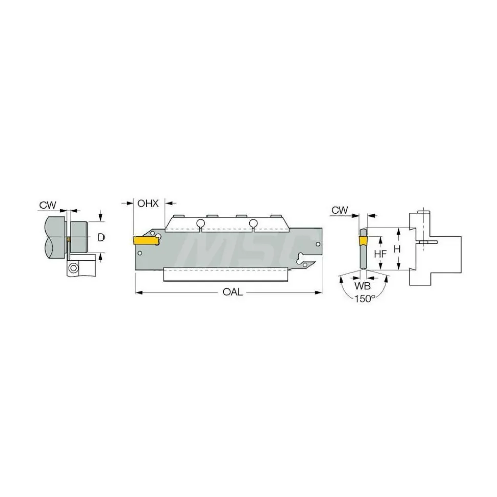 HGFH Double End Neutral Indexable Cutoff Blade