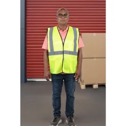 High Visibility Vest: ANSI Class 2, General Purpose, Size Large & X-Large