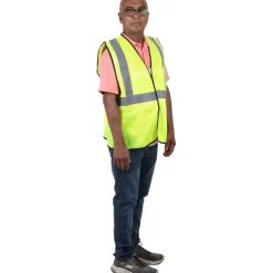 High Visibility Vest: ANSI Class 2, General Purpose, Size Large & X-Large