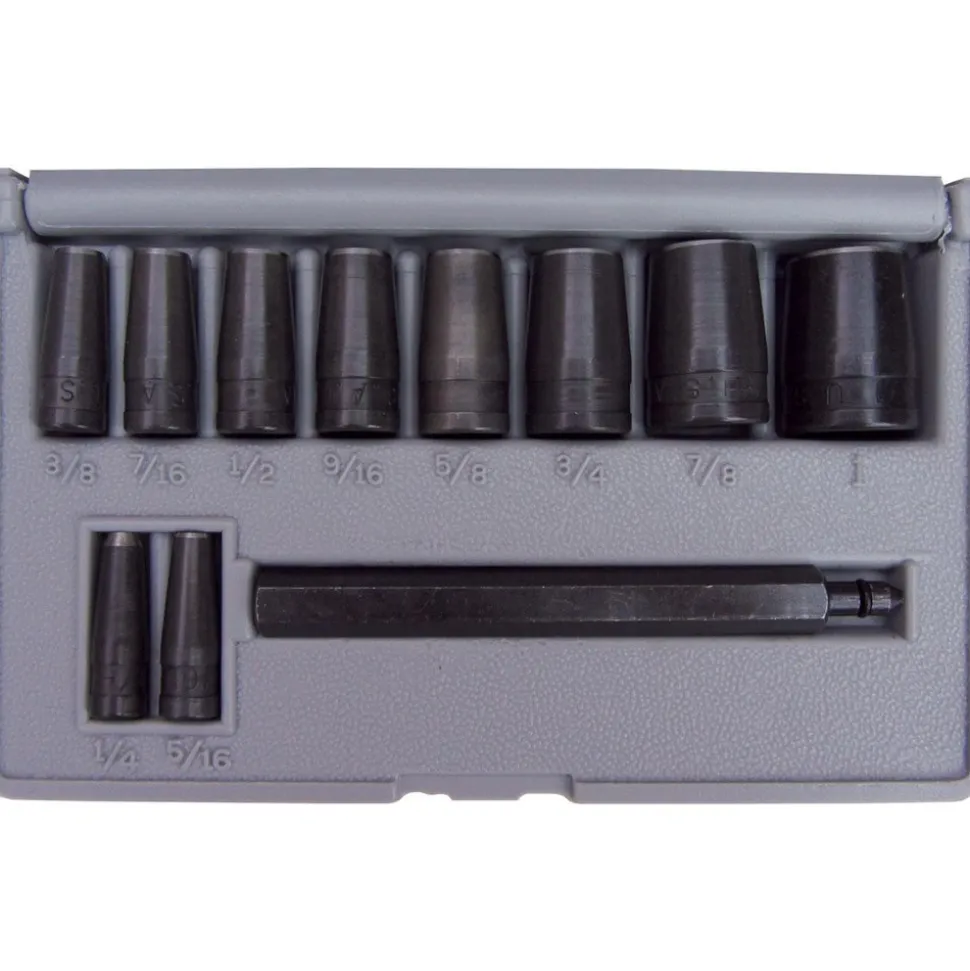 Hollow Punch Set: 11 Pc, 0.25 to 1"